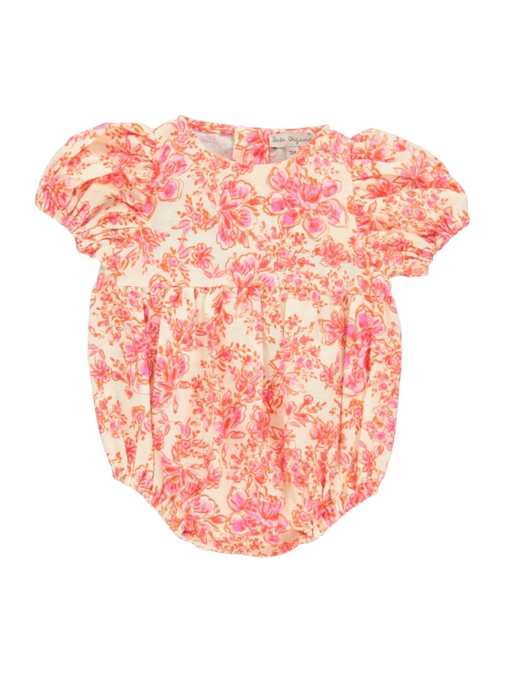 NWT BEBE ORGANIC Organic Cotton Flowers romper | Coral